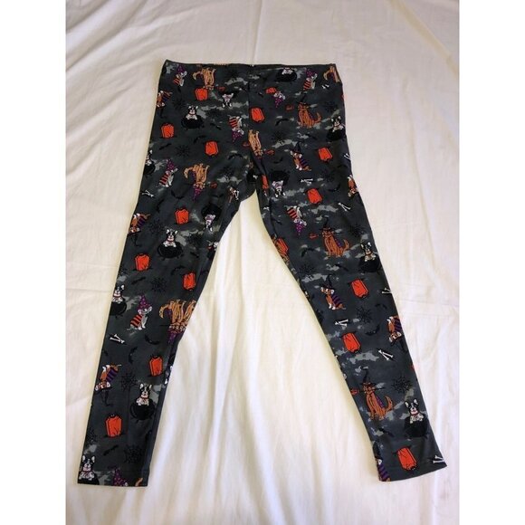 Halloween Size XL Leggings Dogs Novelty Print Cauldrons Bats Soft Stretchy Comfy - Picture 8 of 9